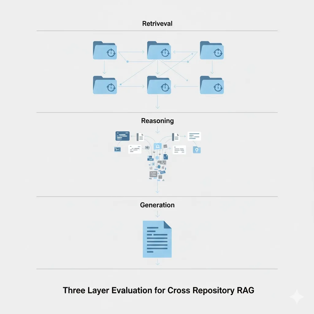 Featured image for article: Designing a Three-Layer Evaluation Framework for Cross-Repository GraphRAG